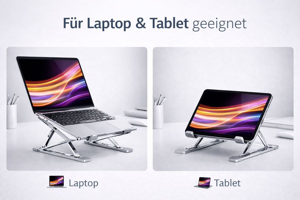 Premium ergonomischer Laptop-Ständer für gesundes Arbeiten