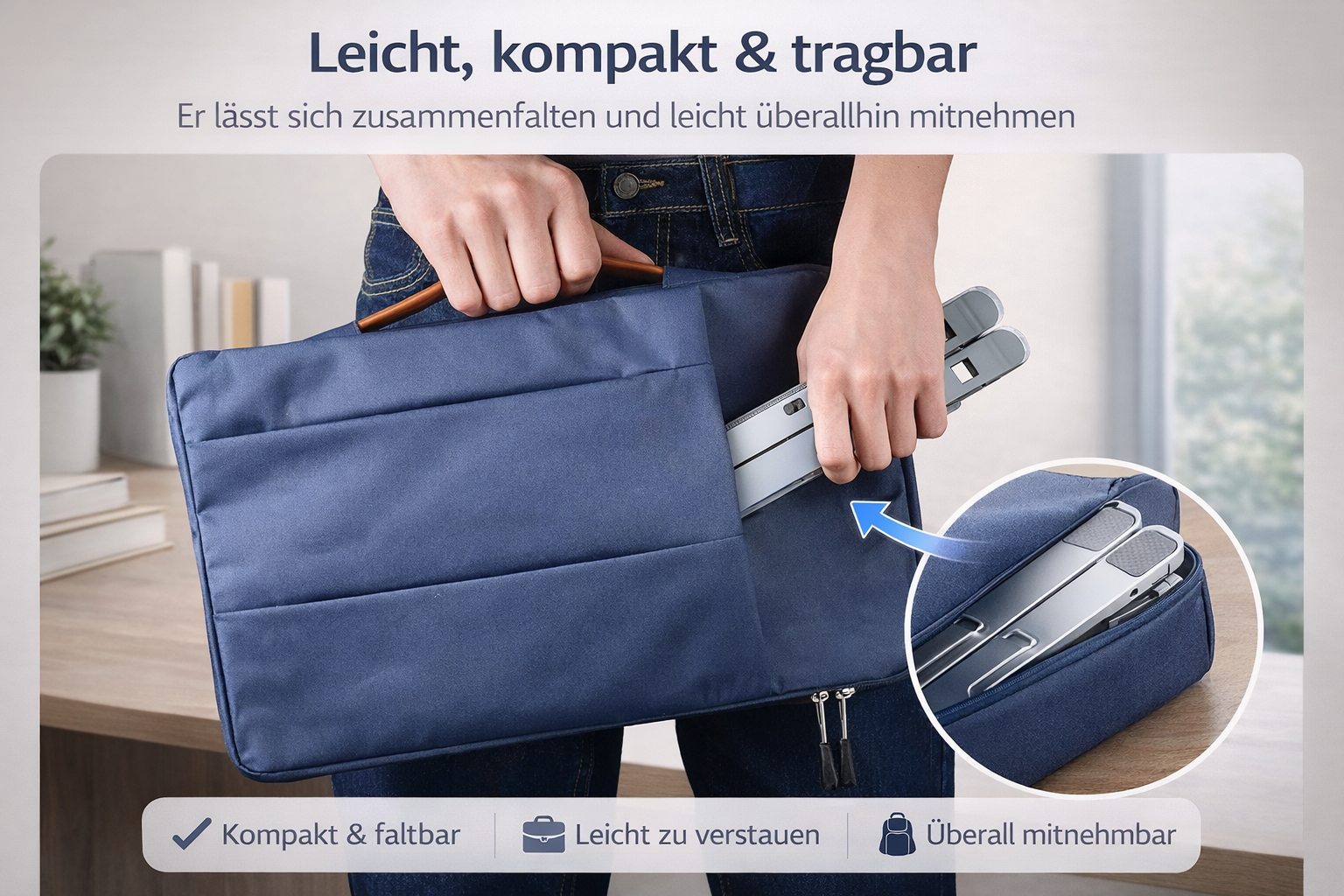 Premium ergonomischer Laptop-Ständer für gesundes Arbeiten