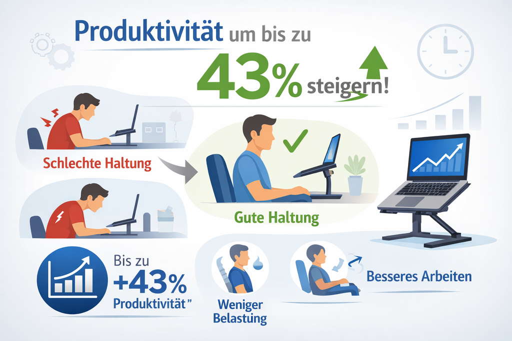 Premium ergonomischer Laptop-Ständer für gesundes Arbeiten