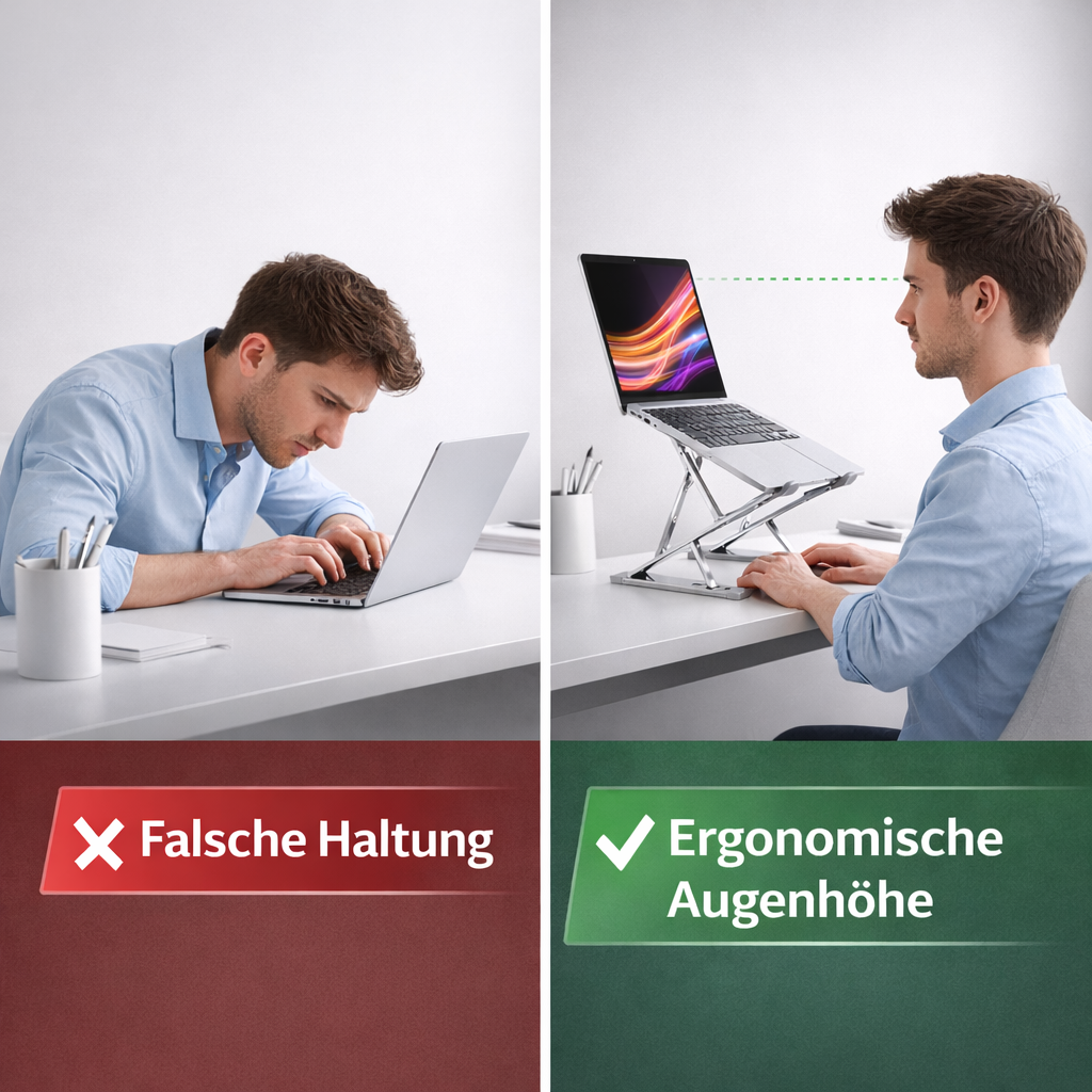 Premium ergonomischer Laptop-Ständer für gesundes Arbeiten