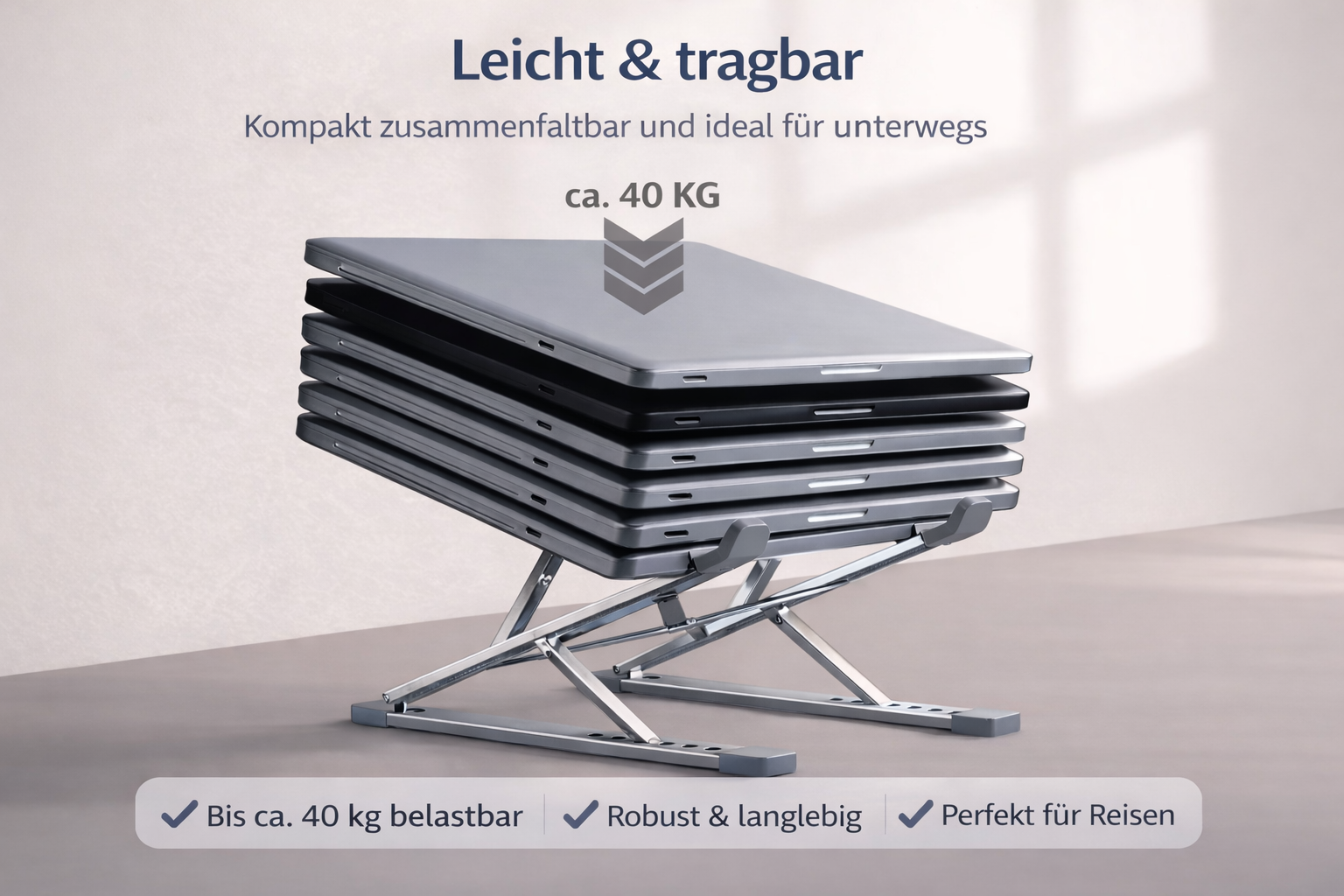 Premium ergonomischer Laptop-Ständer für gesundes Arbeiten